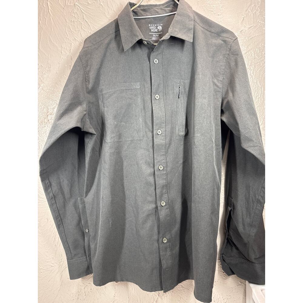 Mountain Hardwear Men's Breathable Long Sleeve Shirt Charcoal Gray‎ Size Medium